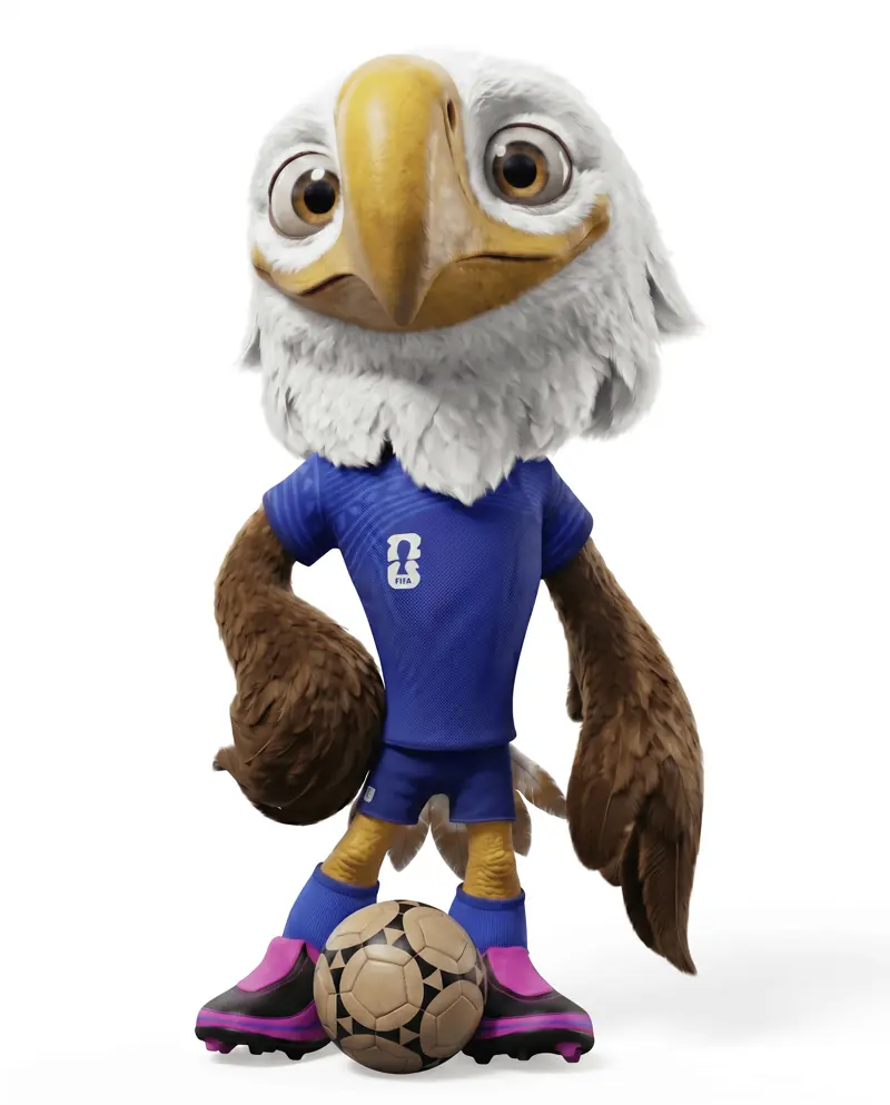 CLUTCH, mascote oficial do EUA para o Mundial 2026
